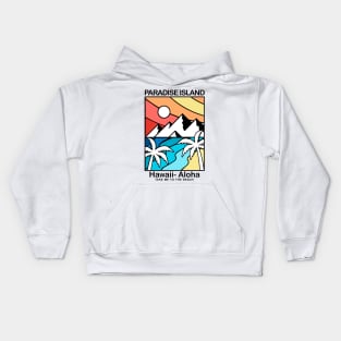 Paradise island Hawaii Kids Hoodie